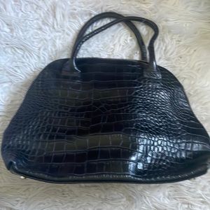Leather Croc print Dr. Bag